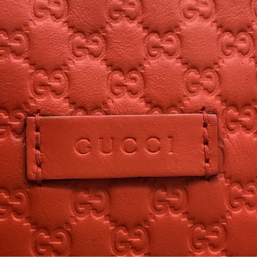 Authentic Gucci GG Micro Shimmer Orange  Mini Handbag 2way CrossbodyBag - Picture 9 of 17